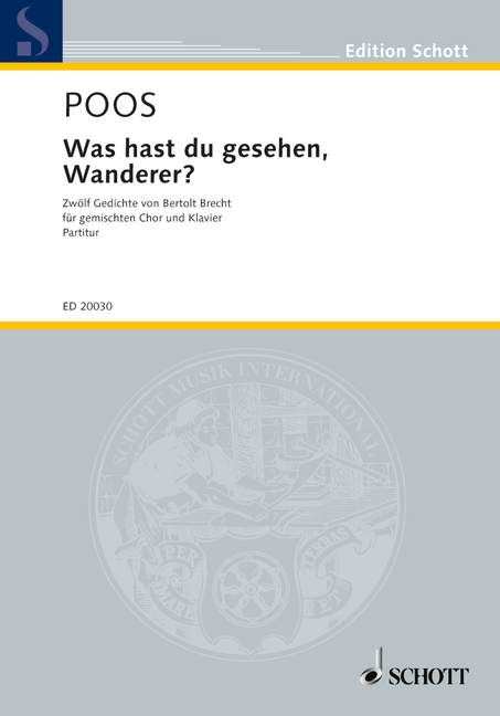 Front Cover Image Was hast du gesehen, Wanderer? 