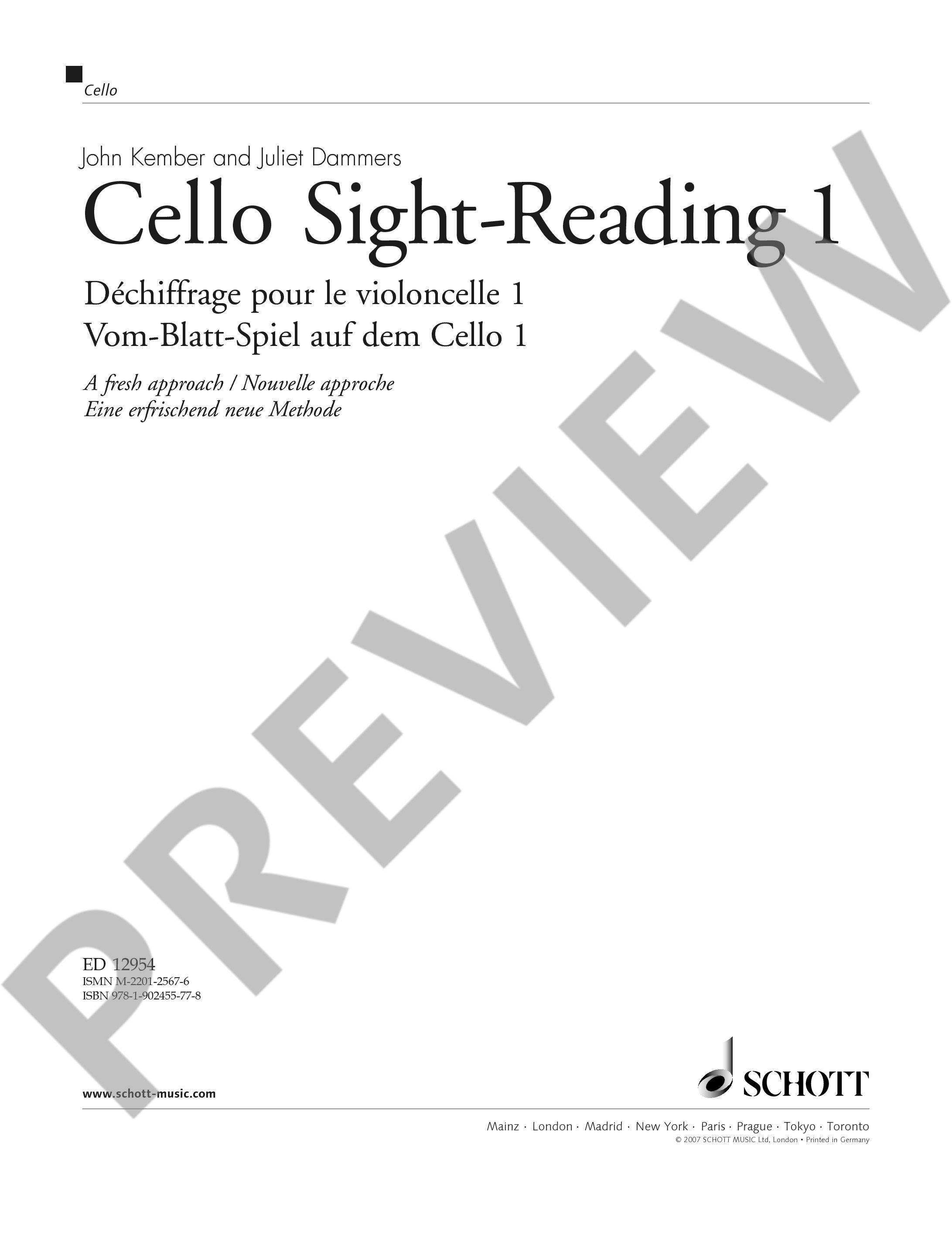 Other Cover Image Vom-Blatt-Spiel auf dem Cello 1 Band 1