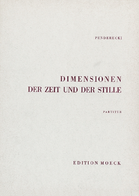 Front Cover Image Dimensionen der Zeit und der Stille 