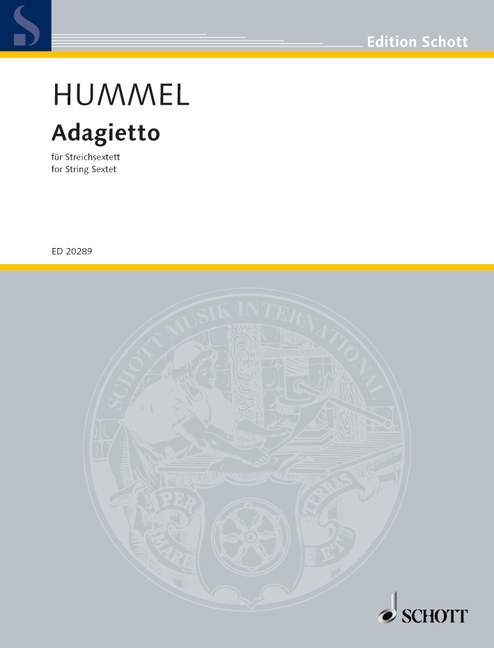 Front Cover Image Adagietto op. 75d 