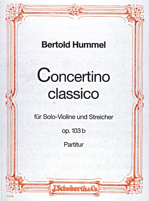 Front Cover Image Concertino classico D-Dur op. 103b 