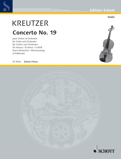 Front Cover Image Concerto No. 19 D-Dur 