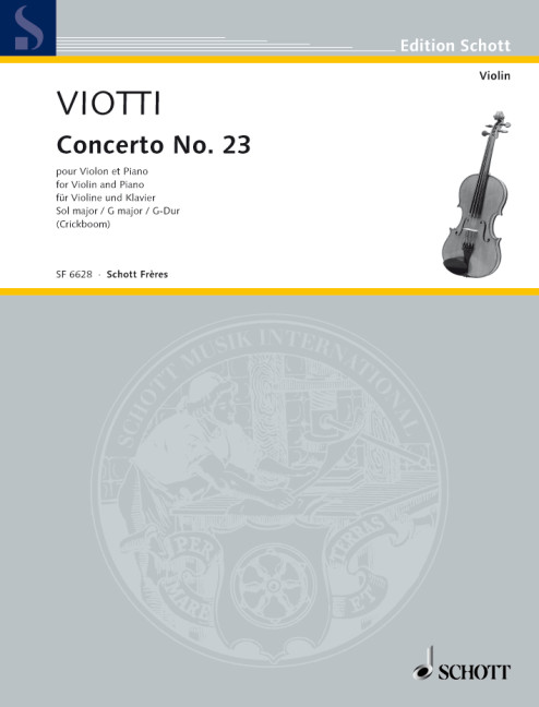 Front Cover Image Konzert Nr. 23 G-Dur Nr. 4