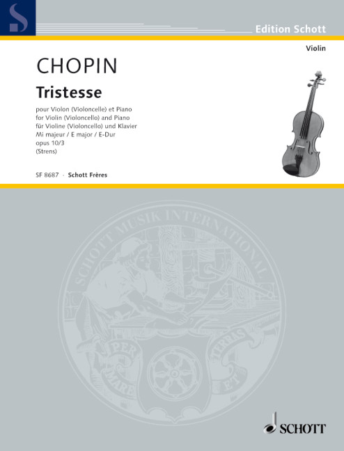 Front Cover Image Tristesse E-Dur op. 10/3 
