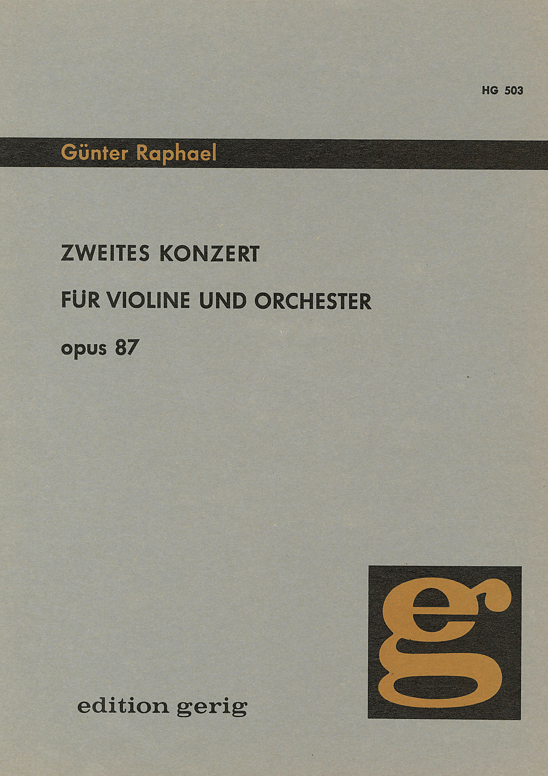 Other Cover Image Violinkonzert Nr. 2 op. 87 (1960)