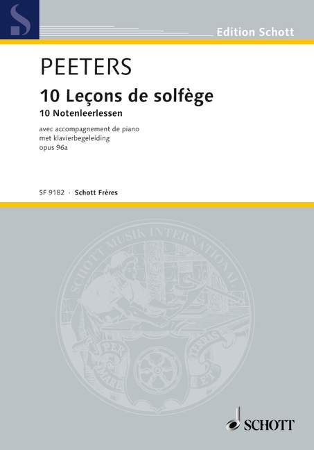 Front Cover Image 10 Leçons de solfège op. 96a 
