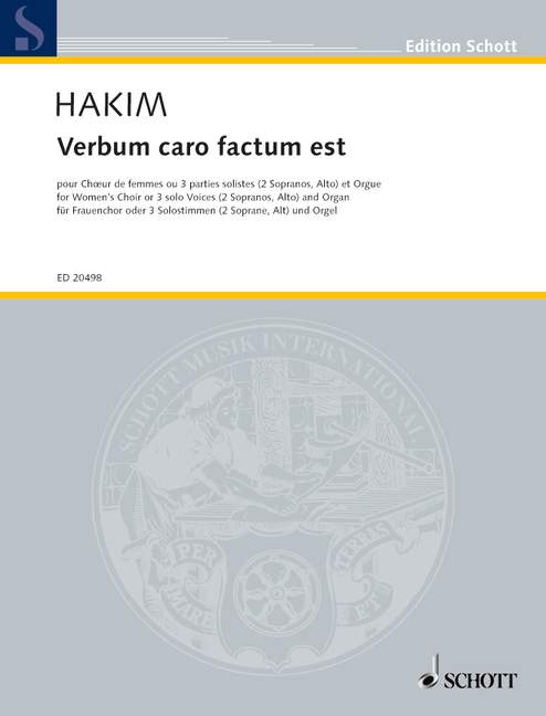 Front Cover Image Verbum caro factum est 