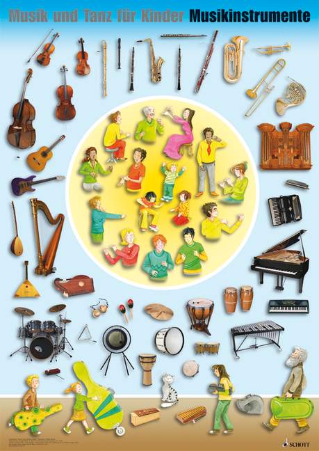 Front Cover Image Musik und Tanz für Kinder - Instrumentenposter 