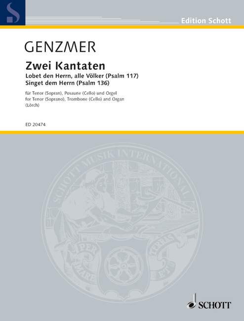 Front Cover Image Zwei Kantaten GeWV 93 