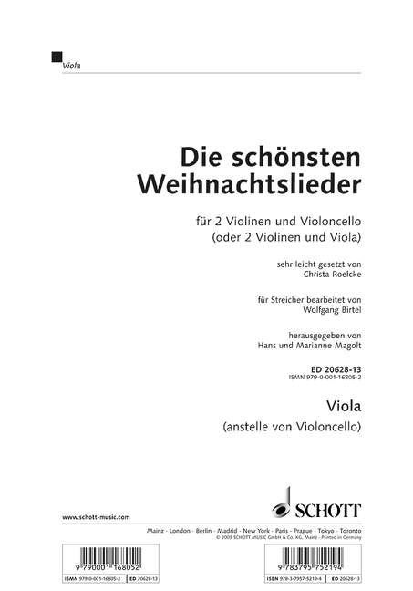 Front Cover Image Die schönsten Weihnachtslieder 