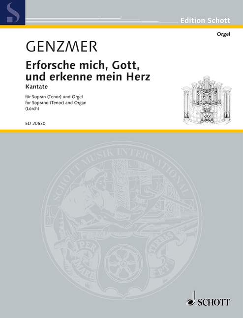 Front Cover Image Erforsche mich, Gott, und erkenne mein Herz GeWV 82 