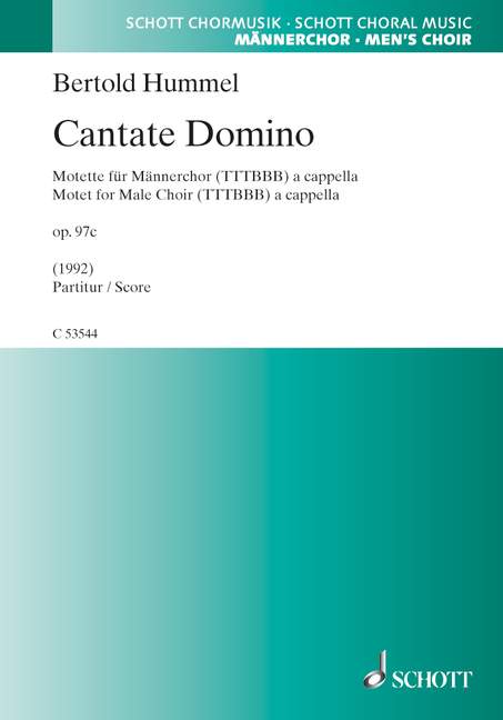 Front Cover Image Cantate Domino op. 97c 