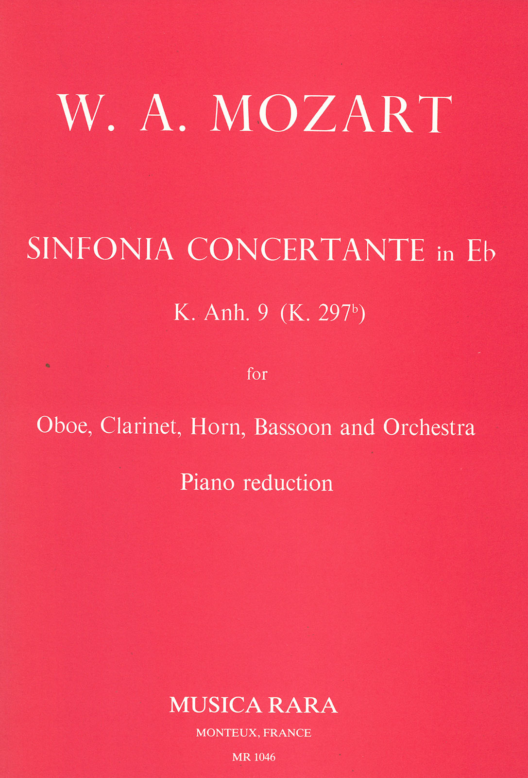 Front Cover Image Sinfonia concertante Es-Dur KV 297b