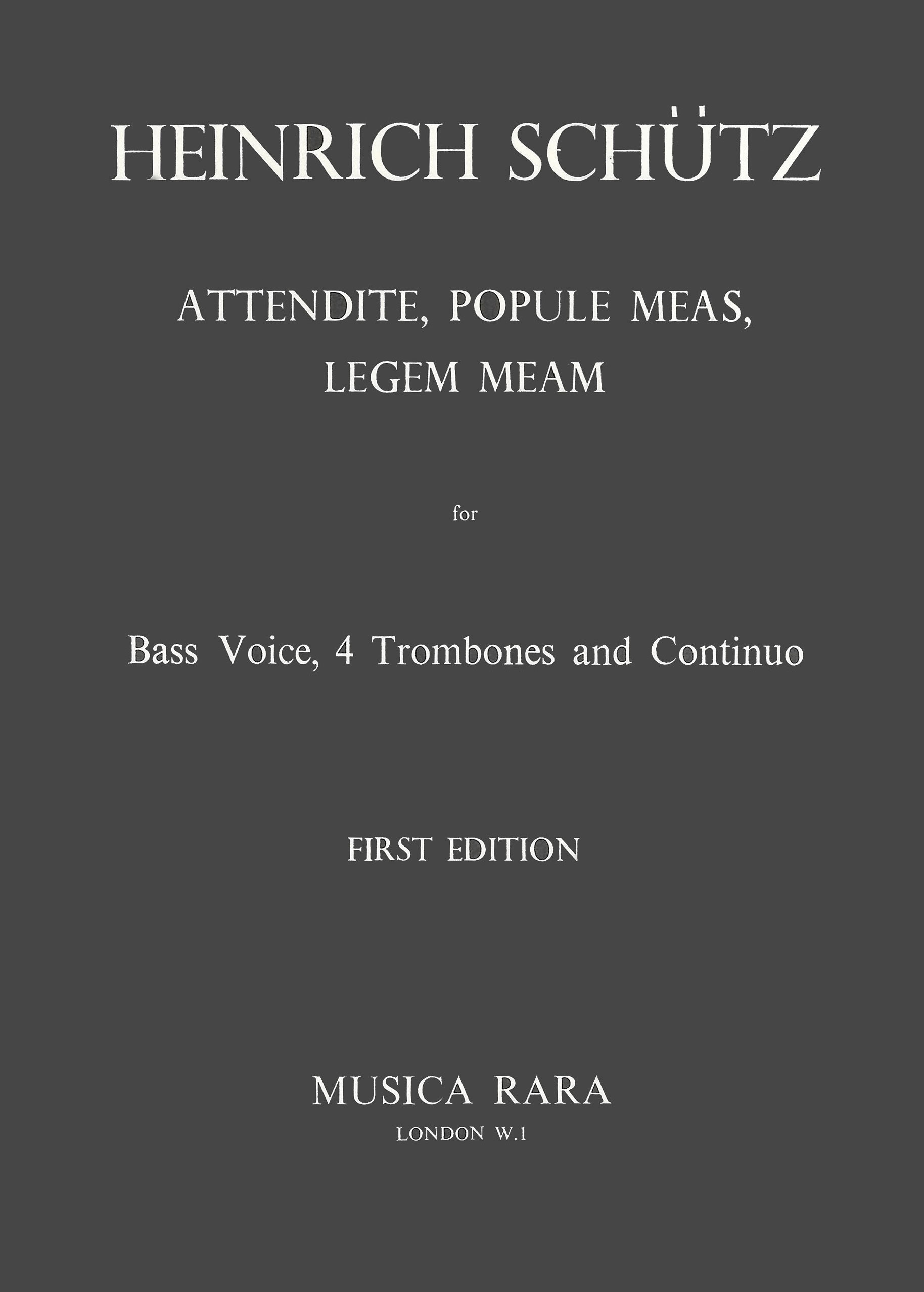 Front Cover Image Attendite, populae meas...
