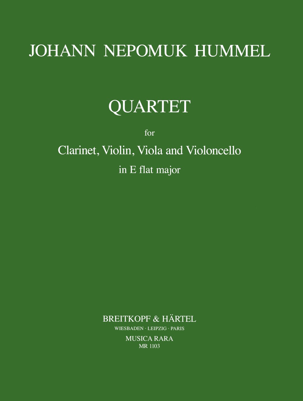 Front Cover Image Quartett Es-Dur "Klarinettenquartett" (1808)
