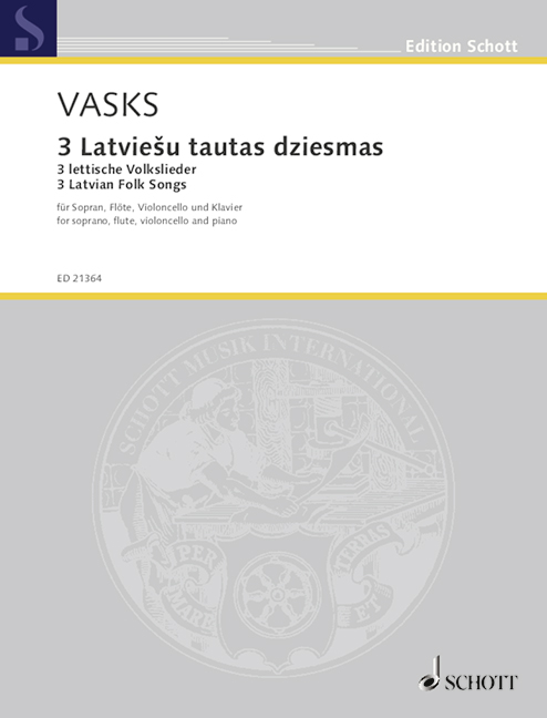 Front Cover Image 3 lettische Volkslieder 