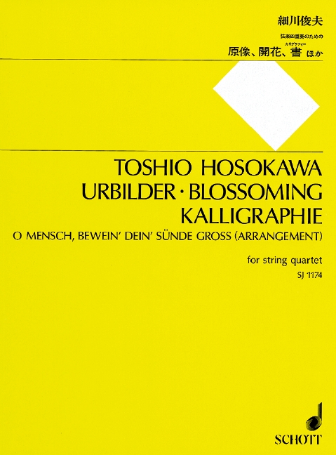 Front Cover Image Urbilder · Blossoming · Kalligraphie · O Mensch, bewein' dein' Sünde groß (Arrangement) 