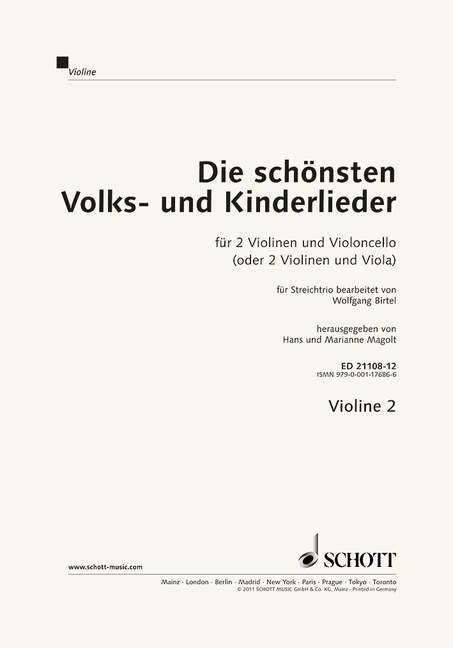 Front Cover Image Die schönsten Volks- und Kinderlieder 