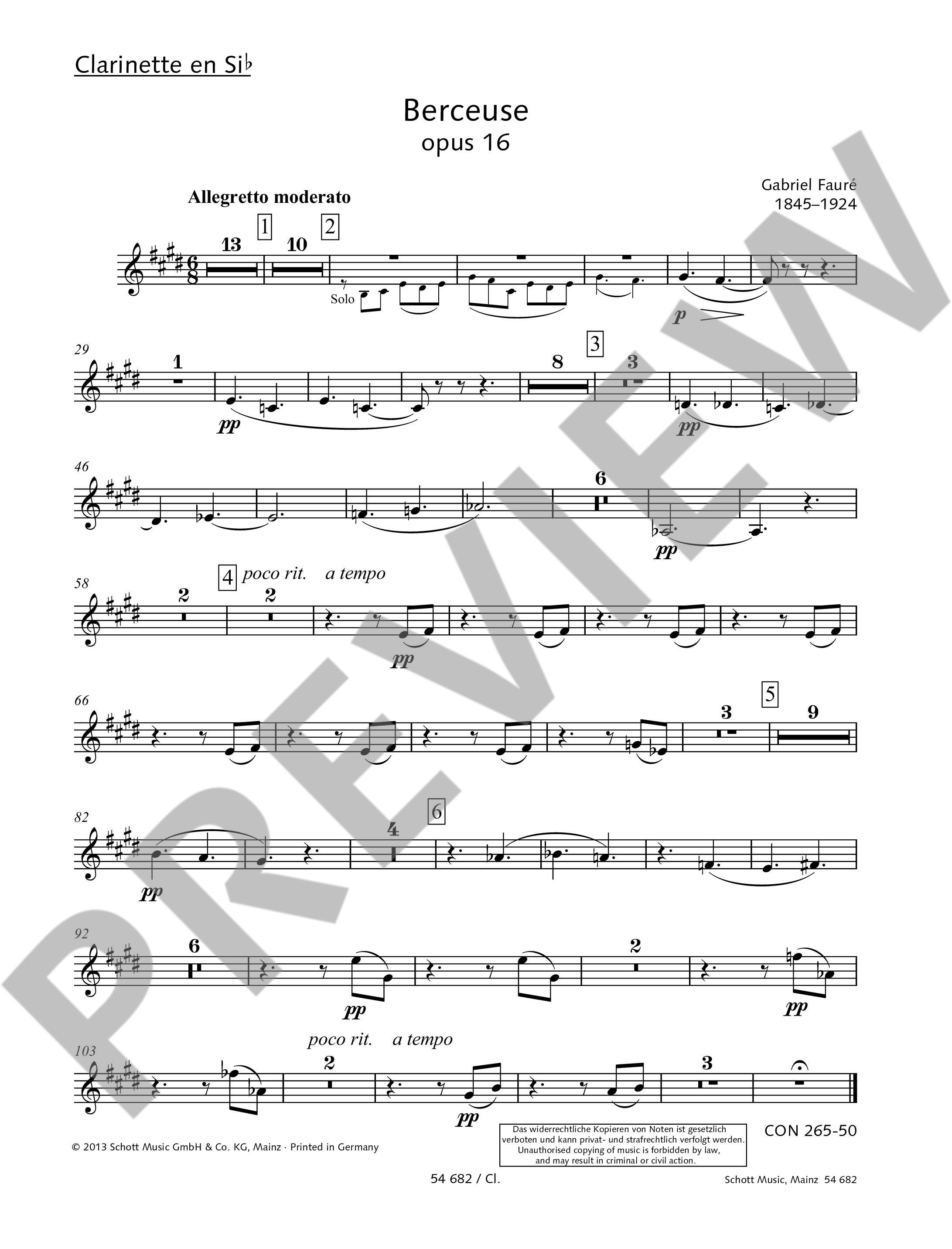 Other Cover Image Berceuse D-Dur op. 16 