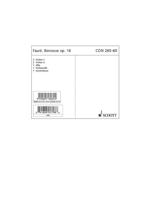 Front Cover Image Berceuse D-Dur op. 16 
