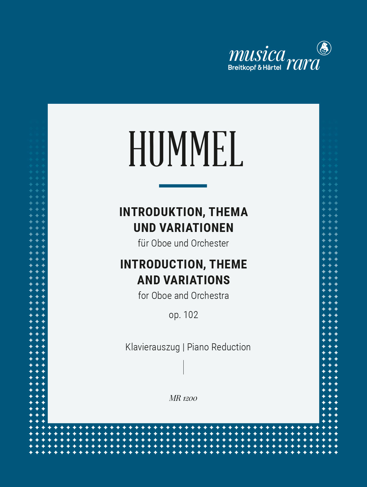 Front Cover Image Introduktion, Thema und Variationen op. 102
