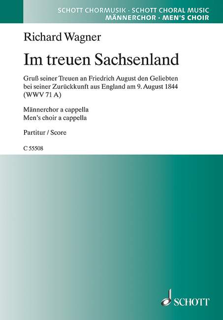 Front Cover Image Im treuen Sachsenland WWV 71 A 