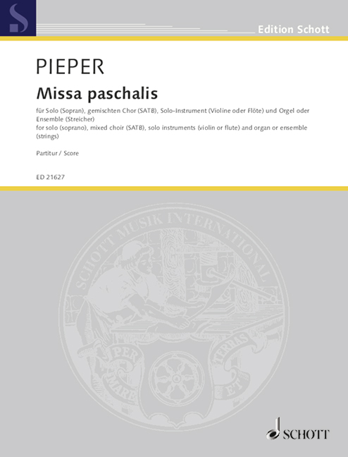 Front Cover Image Missa paschalis 