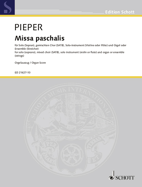 Front Cover Image Missa paschalis 