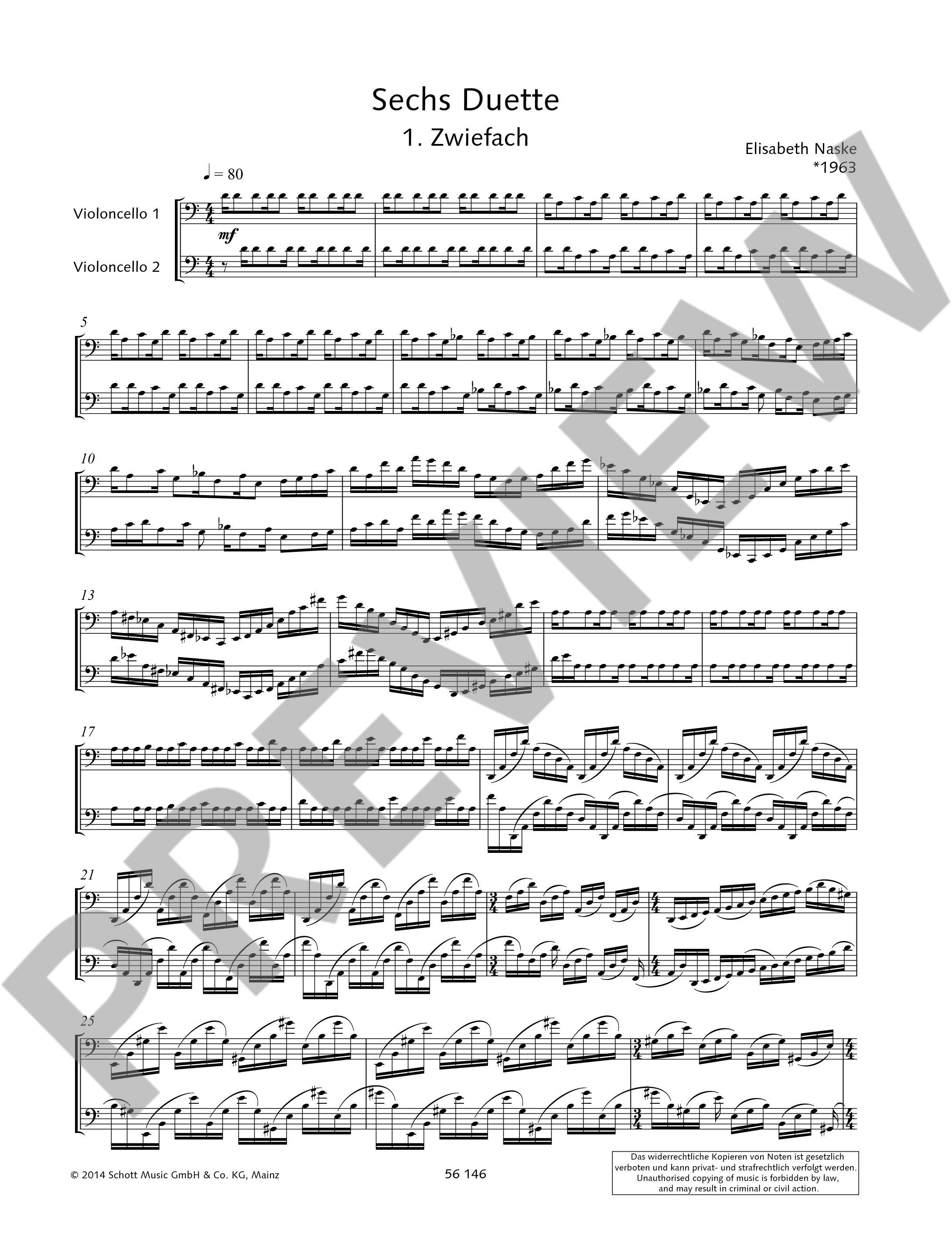 Other Cover Image Sechs Duette 