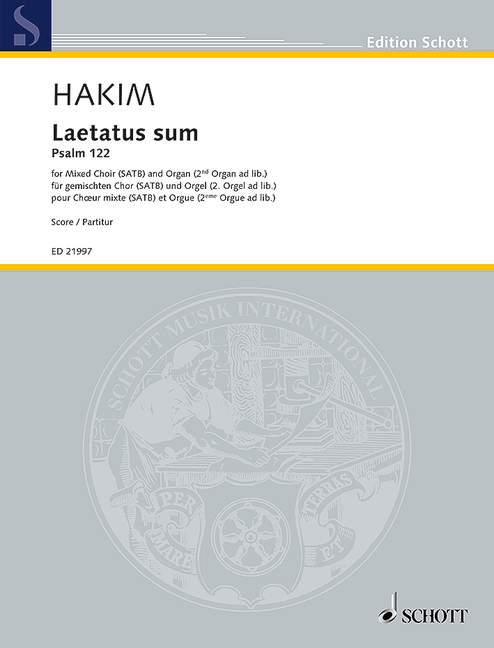 Front Cover Image Laetatus sum 