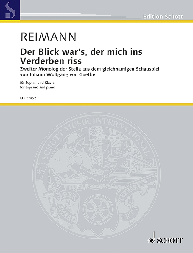 Front Cover Image Der Blick war's, der mich ins Verderben riss 