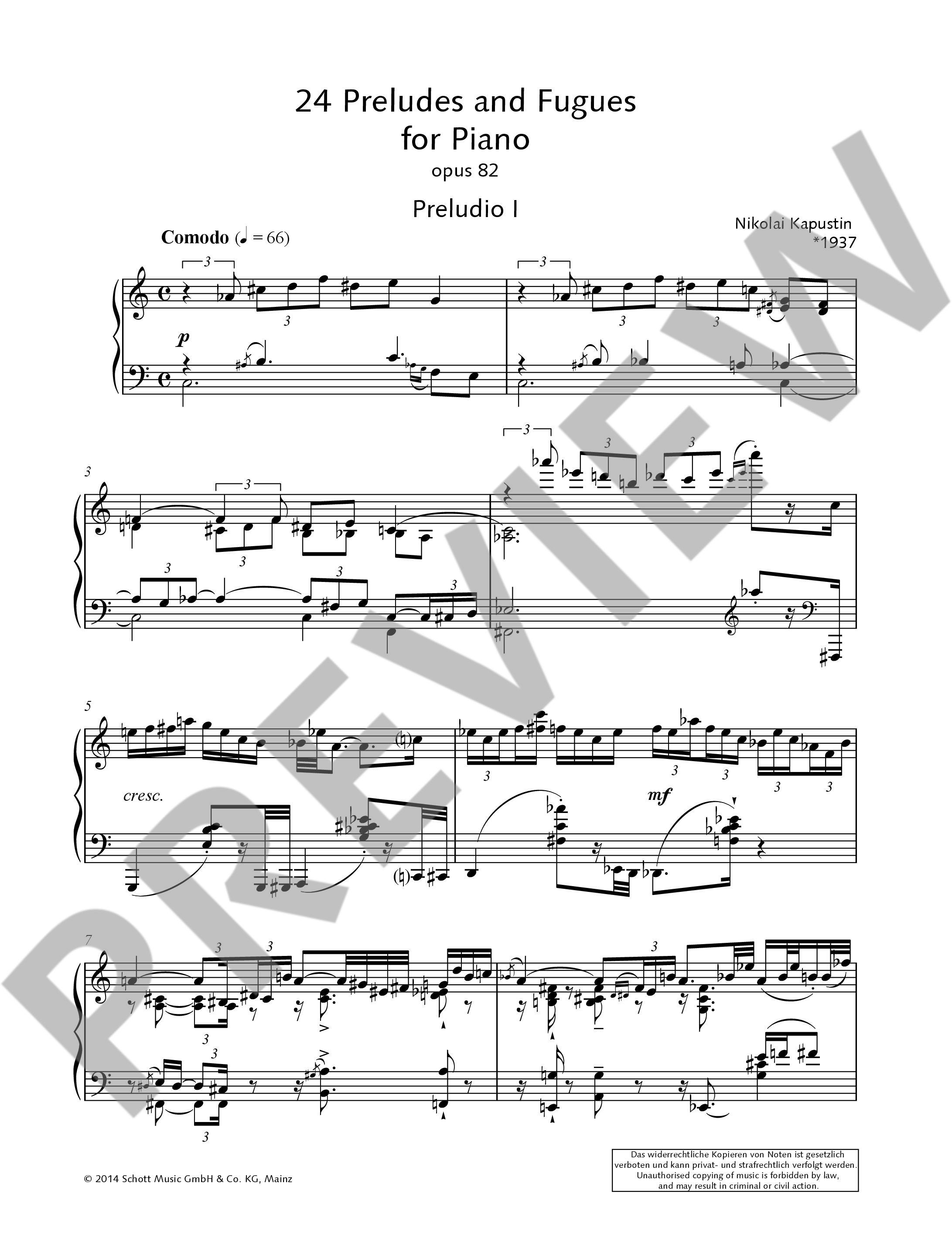 Other Cover Image 24 Preludes and Fugues op. 82 