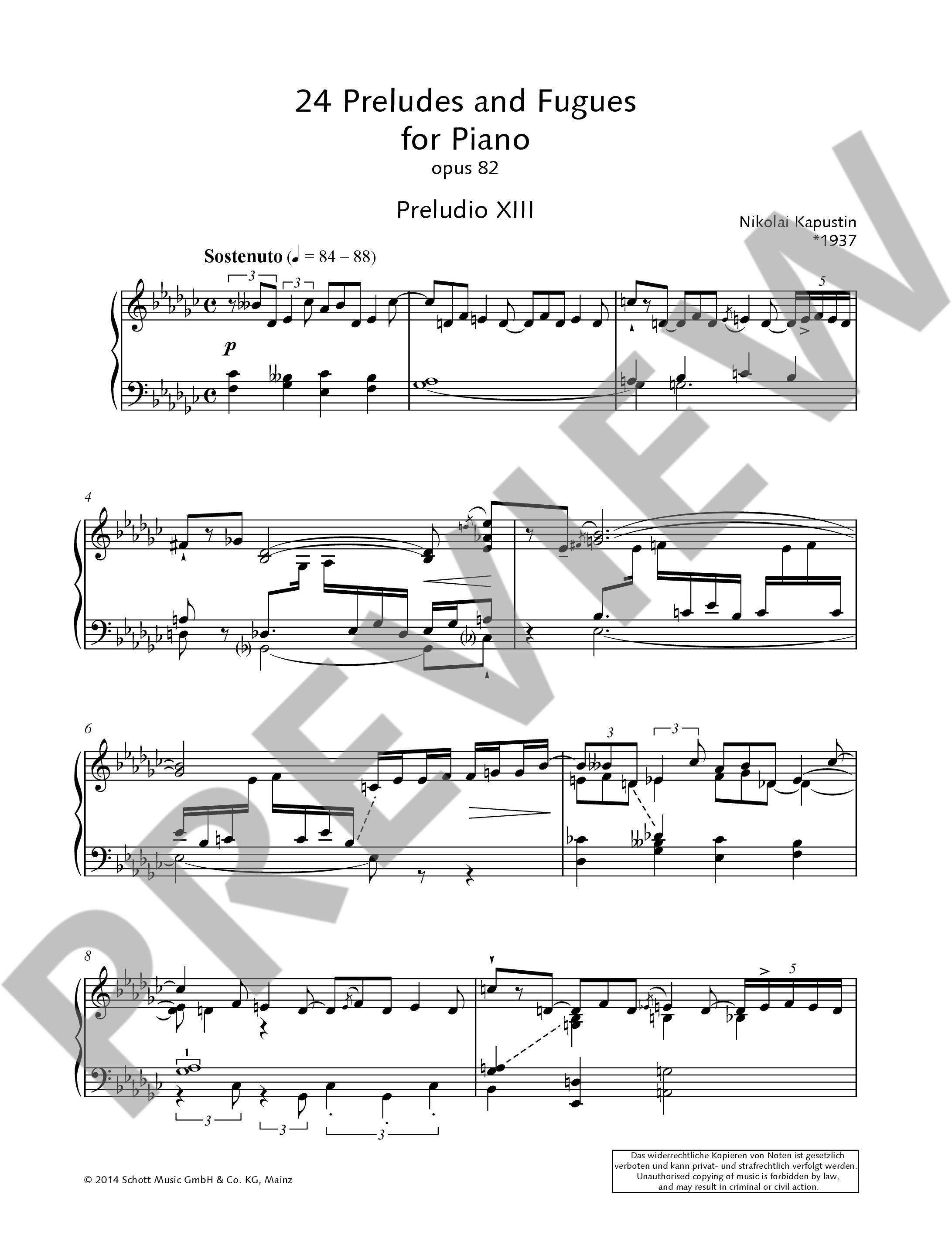 Other Cover Image 24 Preludes and Fugues op. 82 