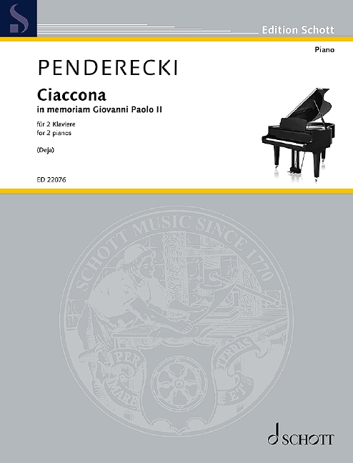 Front Cover Image Ciaccona - In memoriam Giovanni Paolo II 