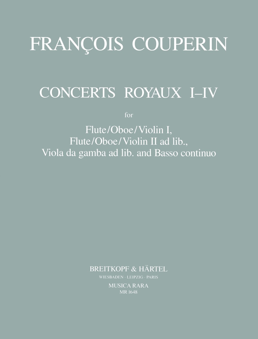 Front Cover Image Concerts Royaux I-IV