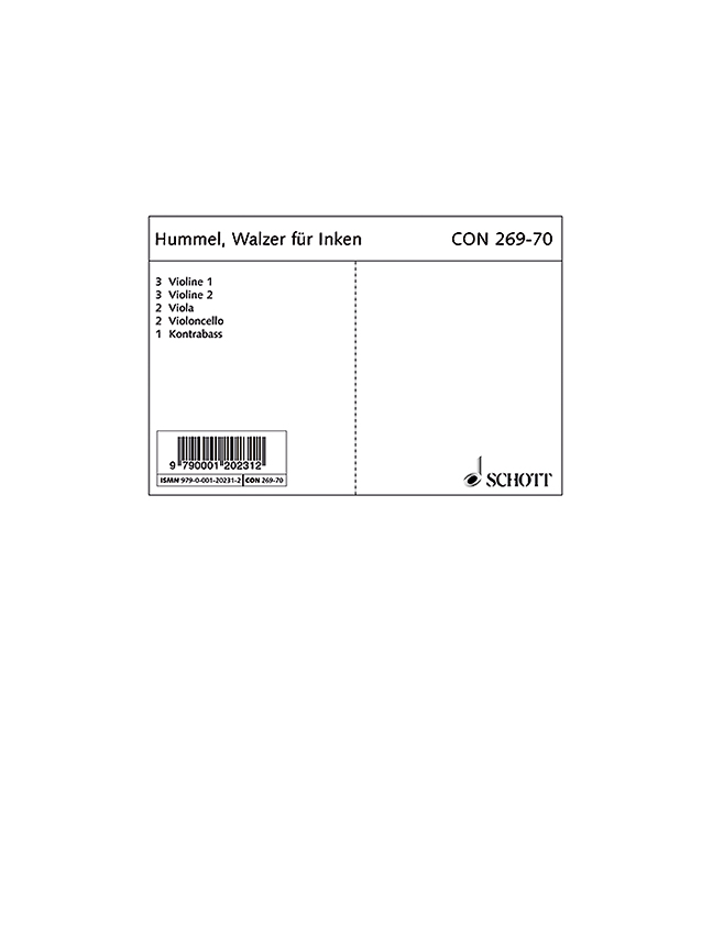 Front Cover Image Walzer für Inken 