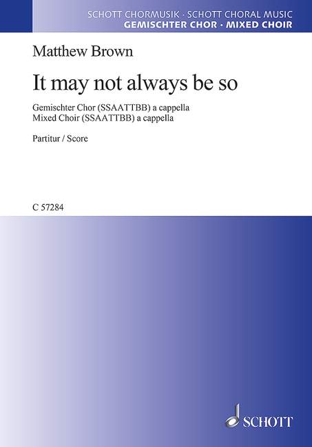 Front Cover Image It may not always be so 