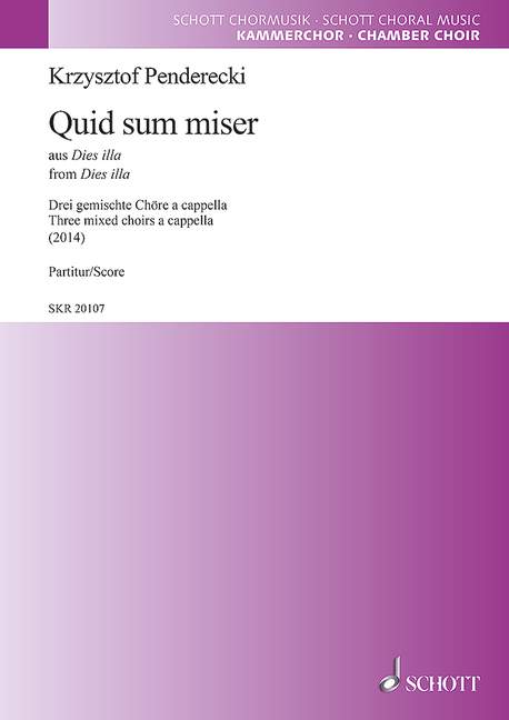 Front Cover Image Quid sum miser 