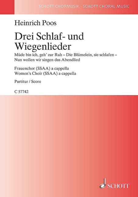 Front Cover Image Drei Schlaf- und Wiegenlieder 