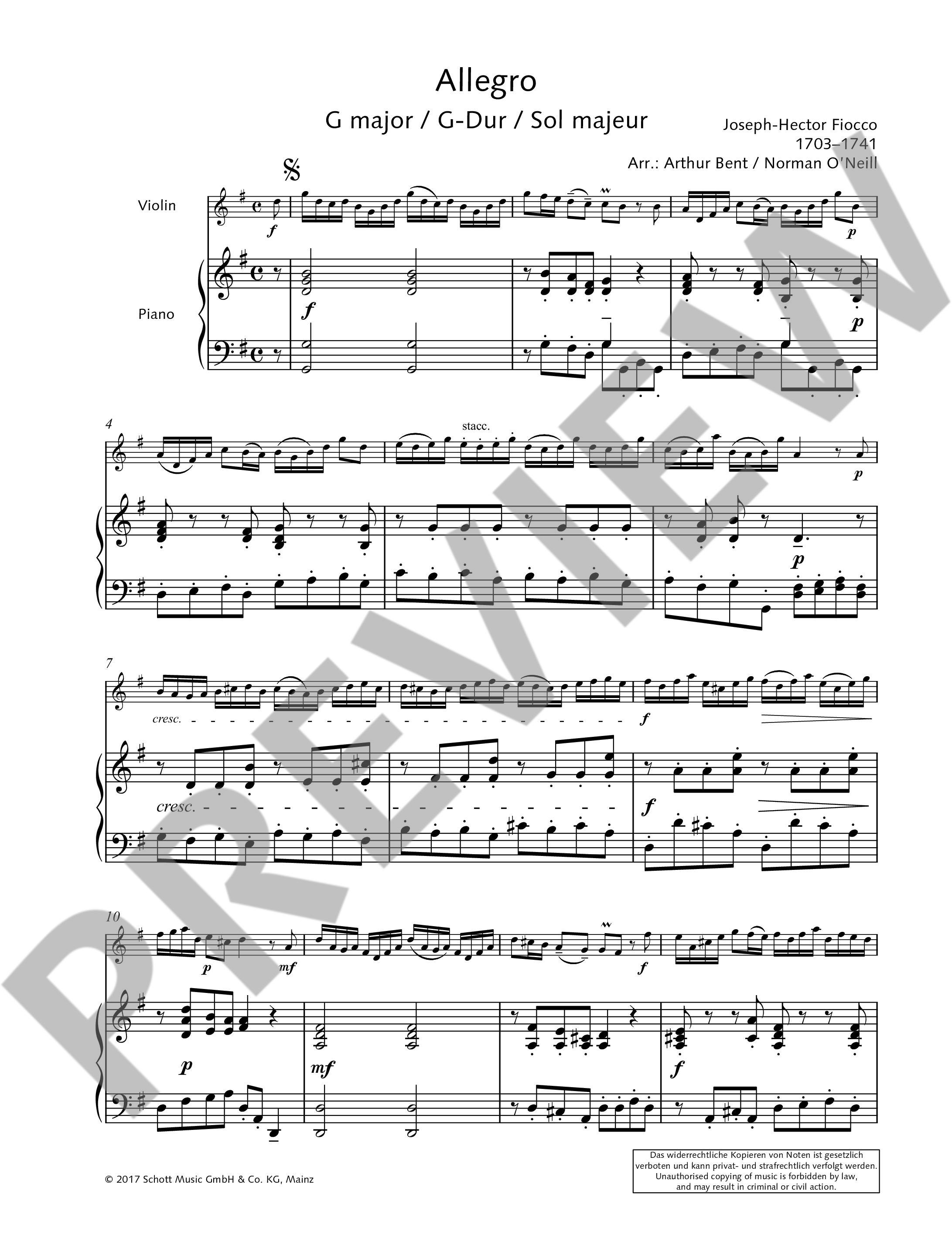 Other Cover Image Allegro G-Dur 