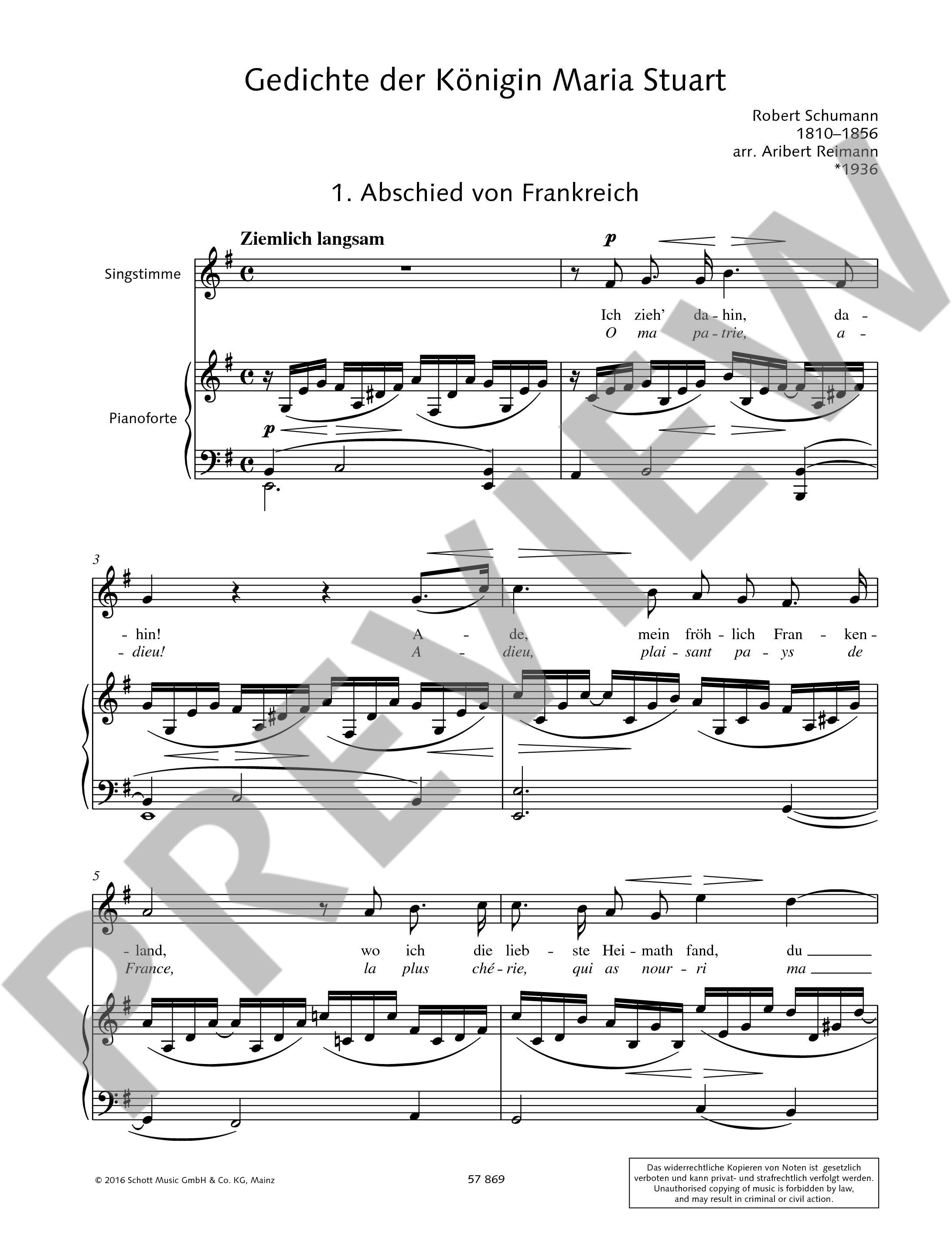 Other Cover Image Gedichte der Königin Maria Stuart op. 135 