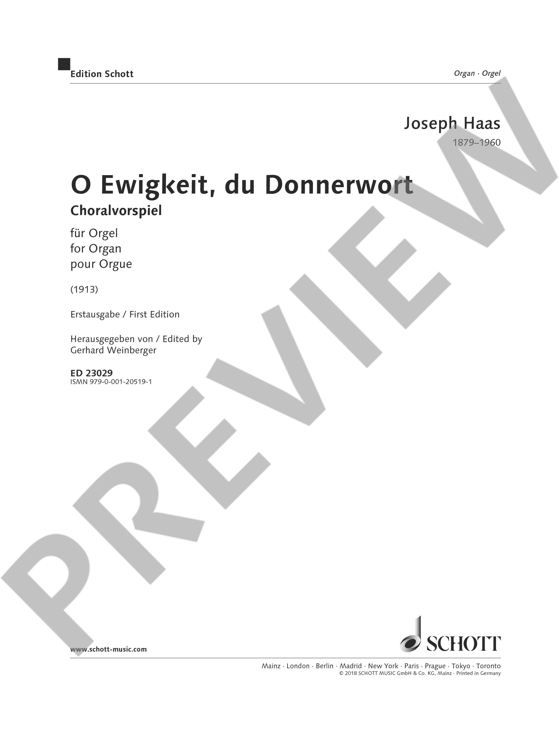Other Cover Image O Ewigkeit, du Donnerwort 