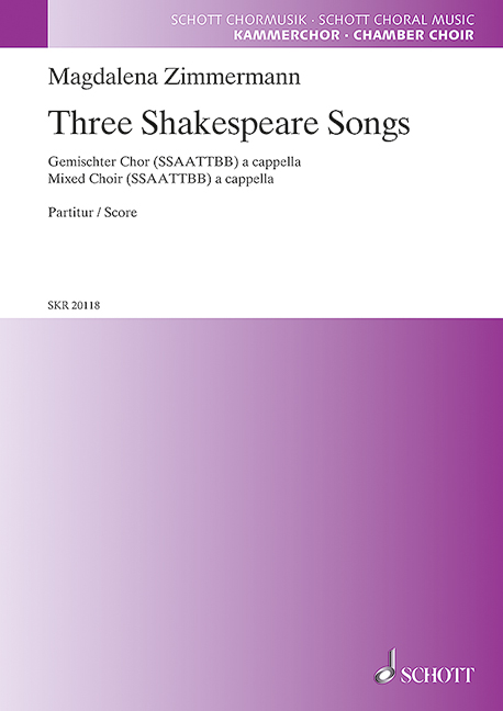 Front Cover Image Three Shakespeare Songs 