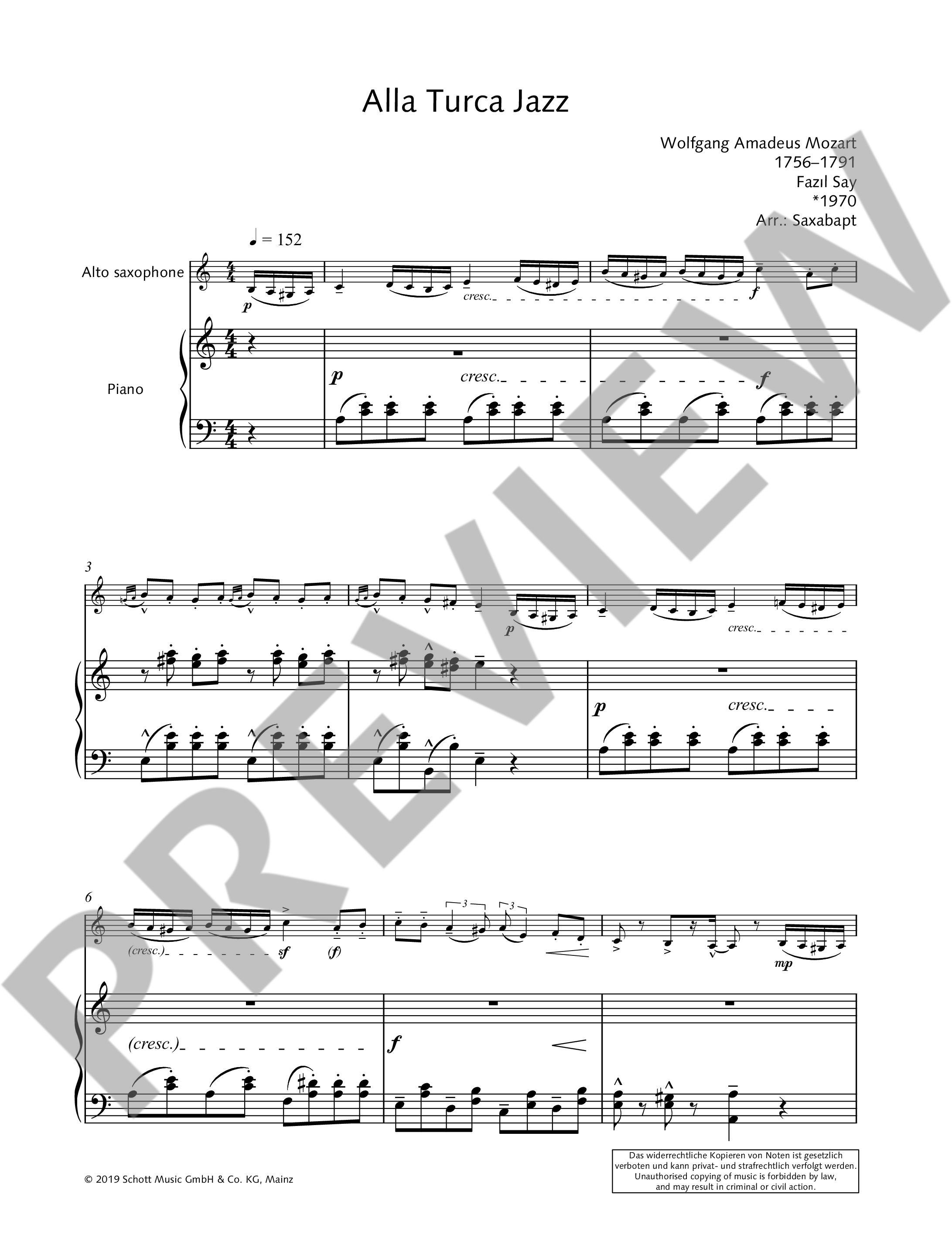 Other Cover Image Alla Turca Jazz op. 5b 