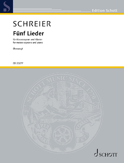 Front Cover Image Fünf Lieder 