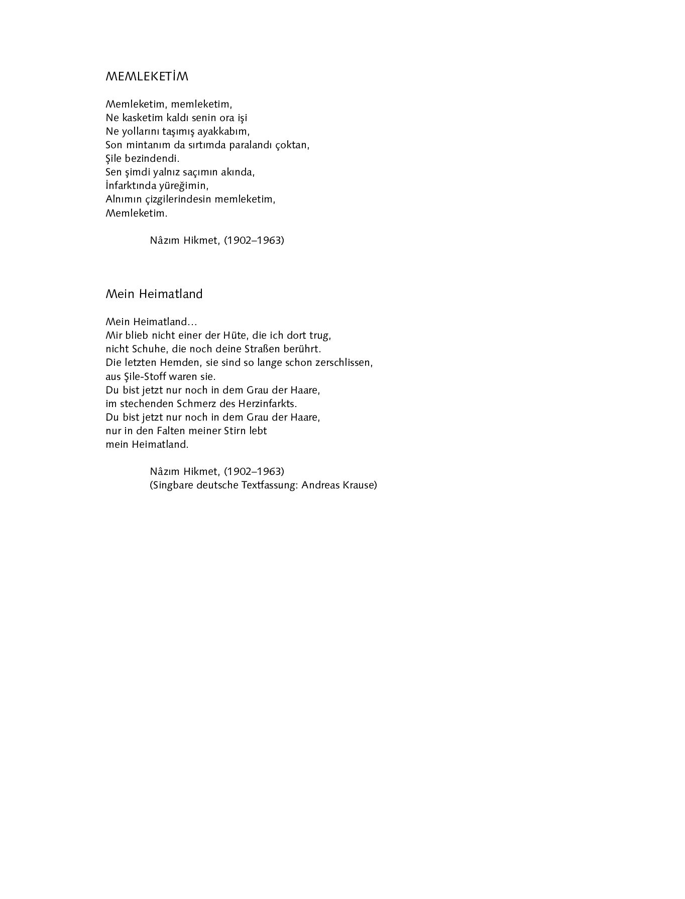 Other Cover Image Memleketim op. 5 Nr. 9 