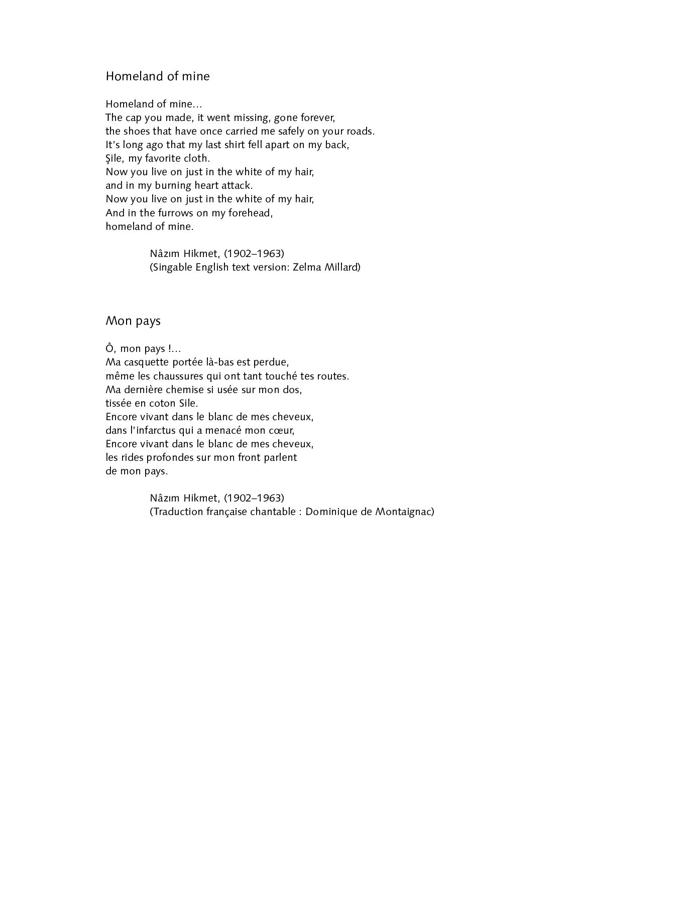 Other Cover Image Memleketim op. 5 Nr. 9 