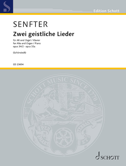 Front Cover Image Zwei Geistliche Lieder op. 34/2 / op. 33a 