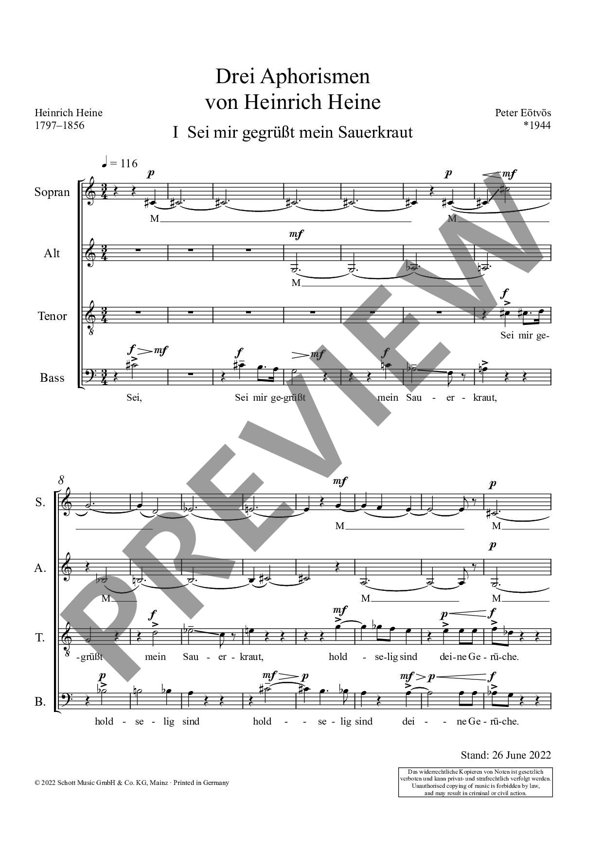 Other Cover Image Drei Aphorismen von Heinrich Heine