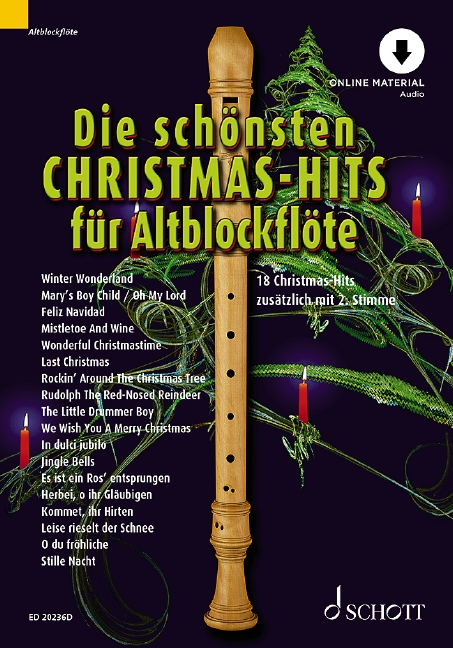 Front Cover Image Die schönsten Christmas-Hits für Alt-Blockflöte 